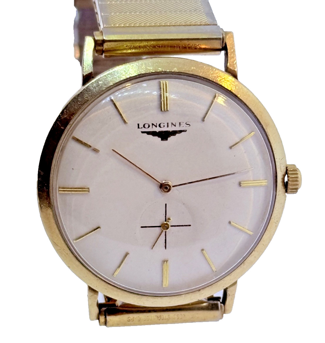 Vintage Longines Admiral 1200 Automatic 10K GF Sub-Second 33MM Mens Wrist Watch