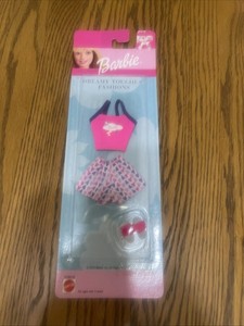Vintage Barbie Dreamy Touches Fashions Doll Clothing 2000 Shorts Hearts
