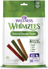 WHIMZEES by Wellness Stix Dental Chews Grain-Free Dog Treats Extra Small 56-ct