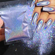 Nail Glitter 10g/5g Holographic Rainbow Ultra Fine 0.2mm Chrome