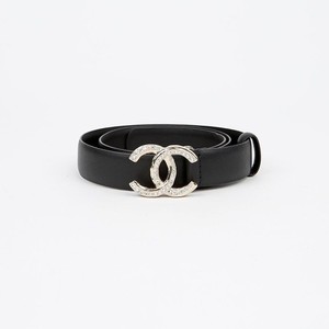 CHANEL クリスタル装飾 ブラックベルト Chanel Crystal Belt | eBay