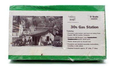 EVERGREEN HILL DESIGNS 'O' SCALE EH2005 30S TANKSTELLE MODELLBAUSATZ