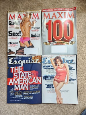 Lof of 4 Magazines 2006 Maxim, Esquire, Rosario Dawson, 100th anniversary issue
