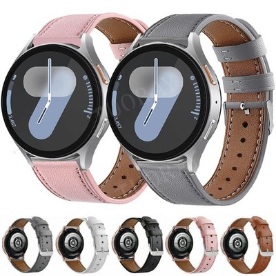 Leder Armband für Samsung Galaxy Watch FE 7 6 5 4 3 Pro Gear S3 Active 20mm 22mm