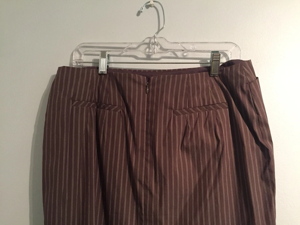 Traje de Primavera Forrado Talbot’s 3 Piezas Marrón Pin Rayas Talla 12 Foto 4 de 4