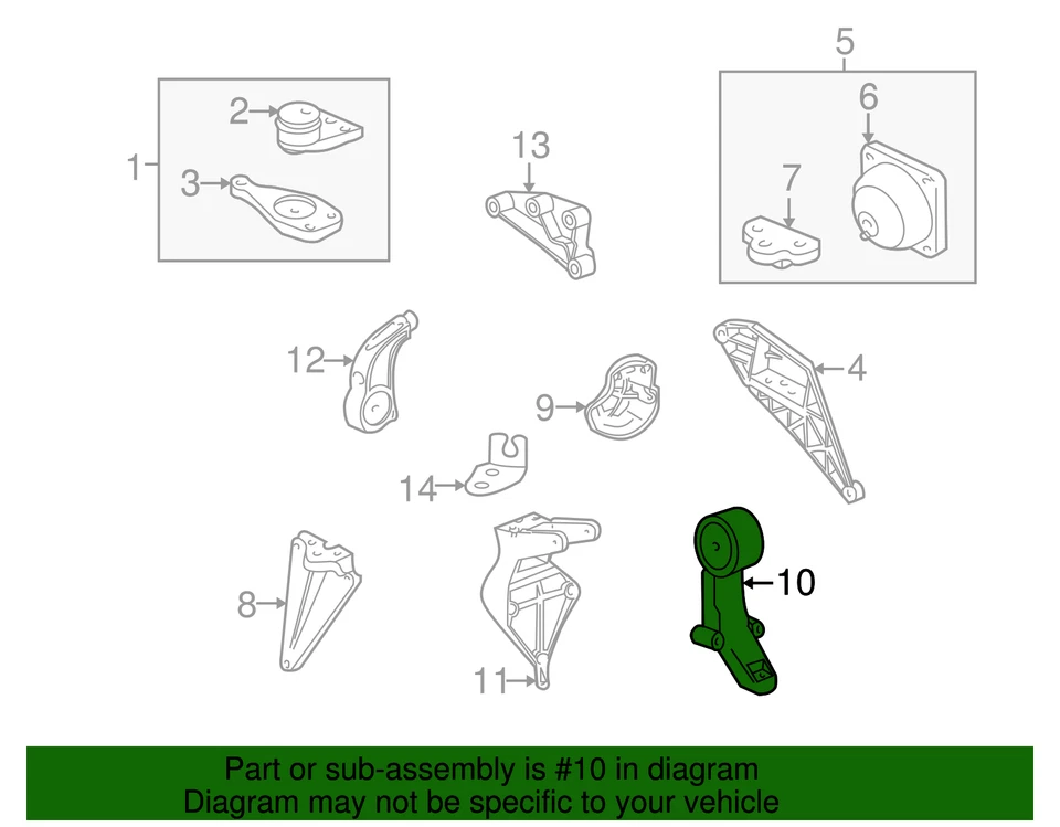 Montaje de motor GM 09127180 genuino Foto 2 de 2