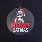 Funny Grumpy Cat Ornaments 2Pcs – “Meow Catmas” Christmas Tree Decor