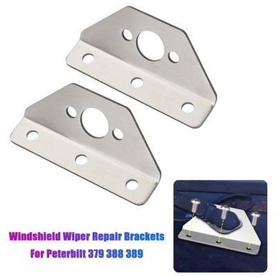 2 x Windshield Wiper Repair Stainless Steel Brackets für Peterbilt 379 388 389'