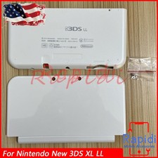 Replacement For Nintendo New 3DS XL LL White Top Bottom Housing Shell Cover Case