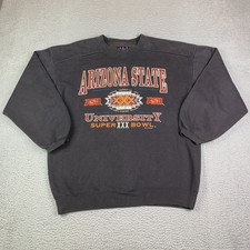 Vintage Super Bowl XXX Sweatshirt Mens L Cowboys Steelers NFL Arizona State 1995