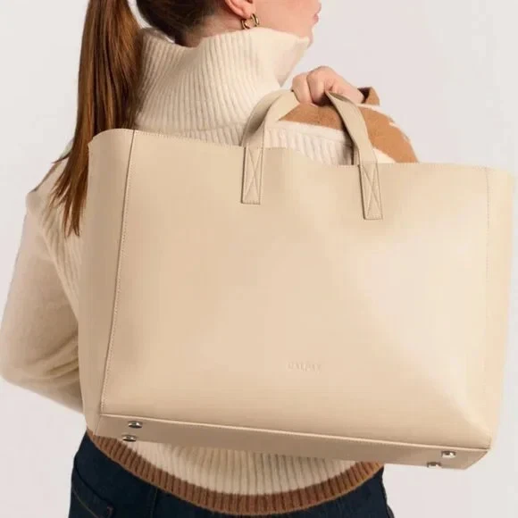 Calpak Haven Laptop Tote Bag | Gently Used | Birch Ivory Biege | for 16" Laptops - Image 2 of 4