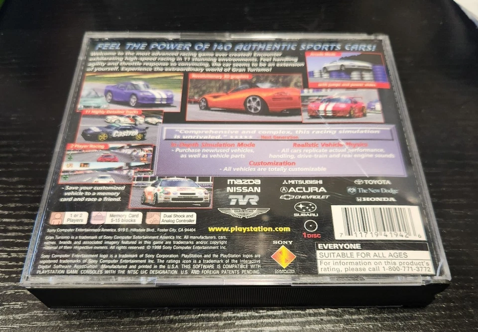 Gran Turismo Playstation 1 Black Label PS1 Complete CIB - TESTED - Image 3 of 4