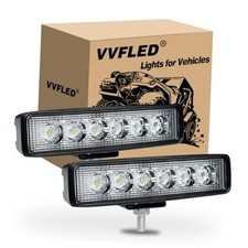 6 Inch Slim LED Light Bar 4x4, 2PCS 18W Flood LED Work 2x 6Inch Flood Light Bar