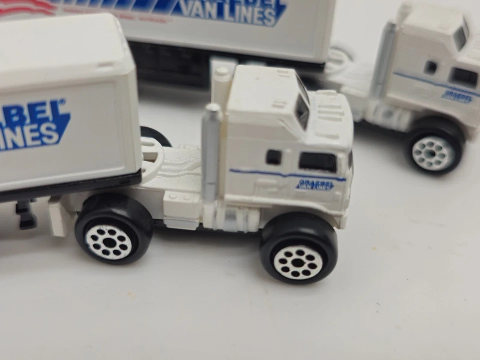 Road Champs Graebel Van Lines Semi Truck Lot of 2 1989 Vintage Diecast 4" - Image 3 of 4