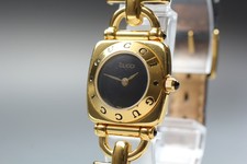 [Exc+5] Gucci 6300L Horsebit 21mm Gold Dial Quartz Women's Watch  From JAPAN