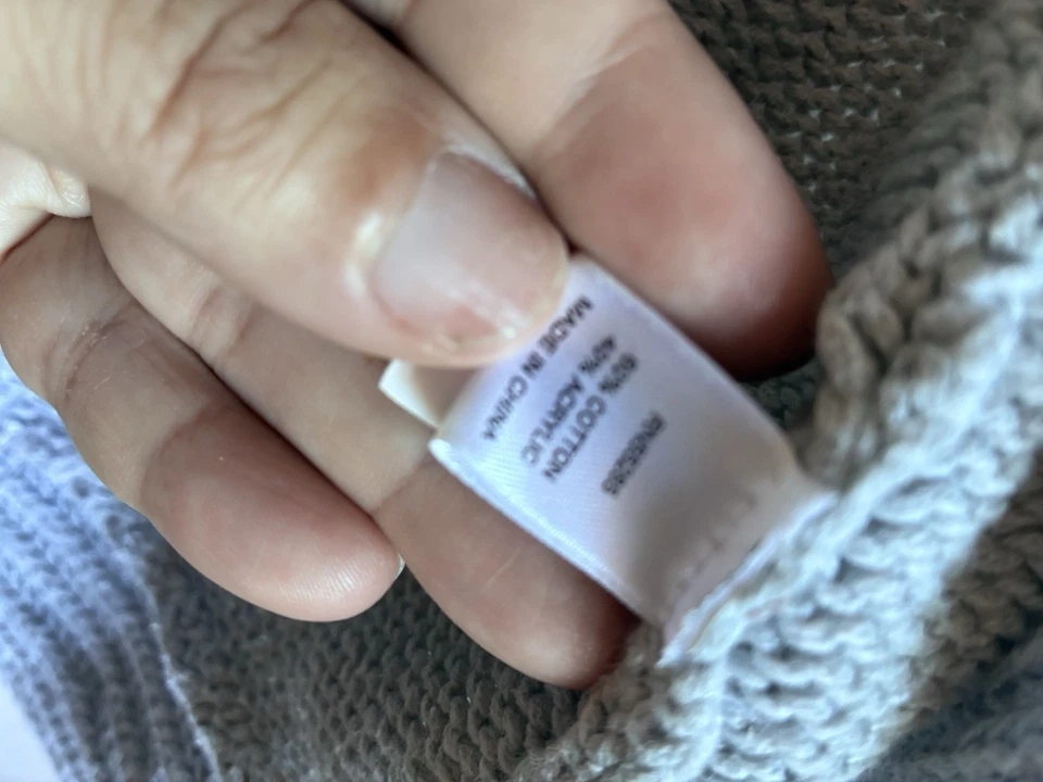 Suéter Express Para Mujer Grueso Tejido Cárdigan Gris Abierto Informal Foto 4 de 4