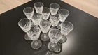12 Vintage Waterford Crystal Lismore Cordial Glasses 3 3/8" MATCHED SET, INSURED