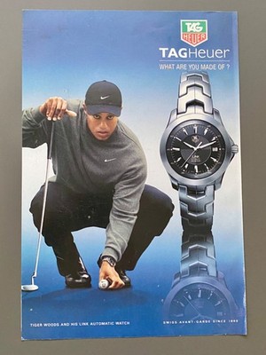 TAG Heuer Tiger Woods Link Automatic 2004 Vintage Watch Ad Werbung Reklame V16