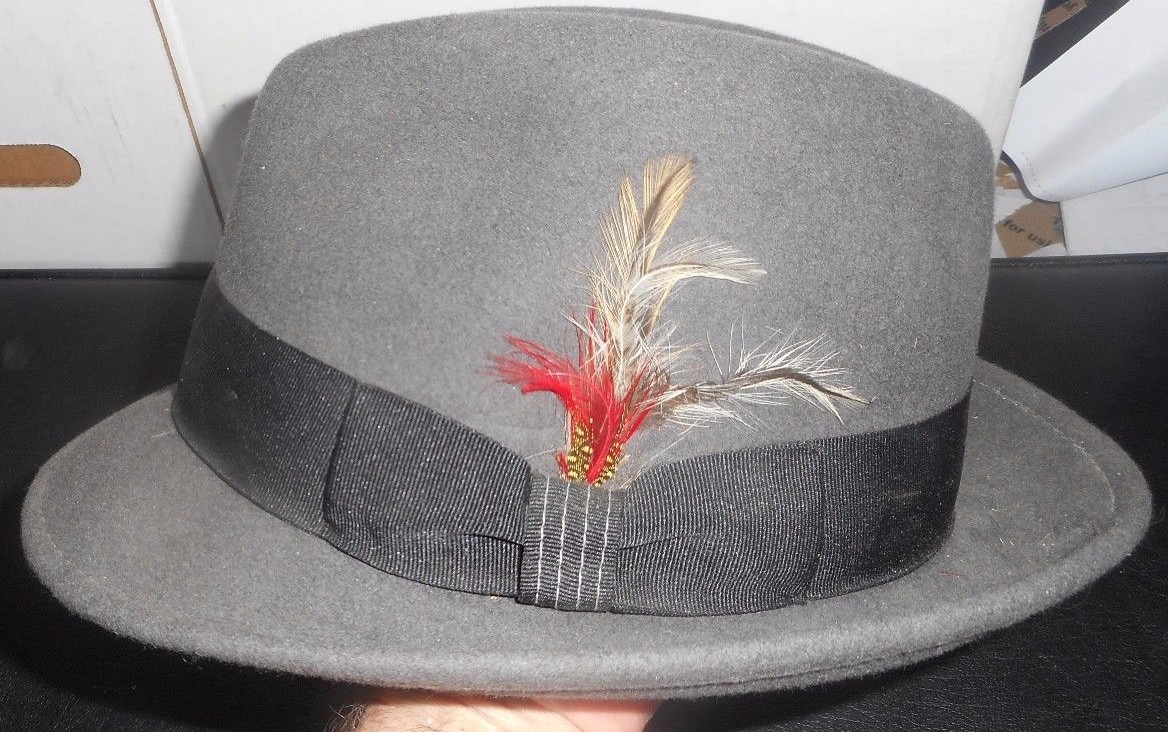 New! SCALA Classico GREY + Black Band & Feather! Hand Made  display picture 1