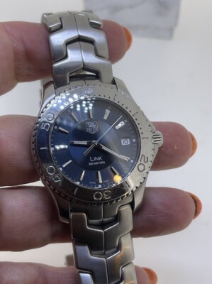 Authentic TAG Heuer Link Men's Watch Rare Blue Dial Model WJ1112