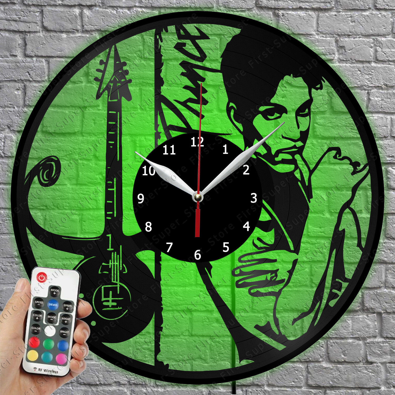 LED Prince Vinyl Record Wall Clock with Light 1549