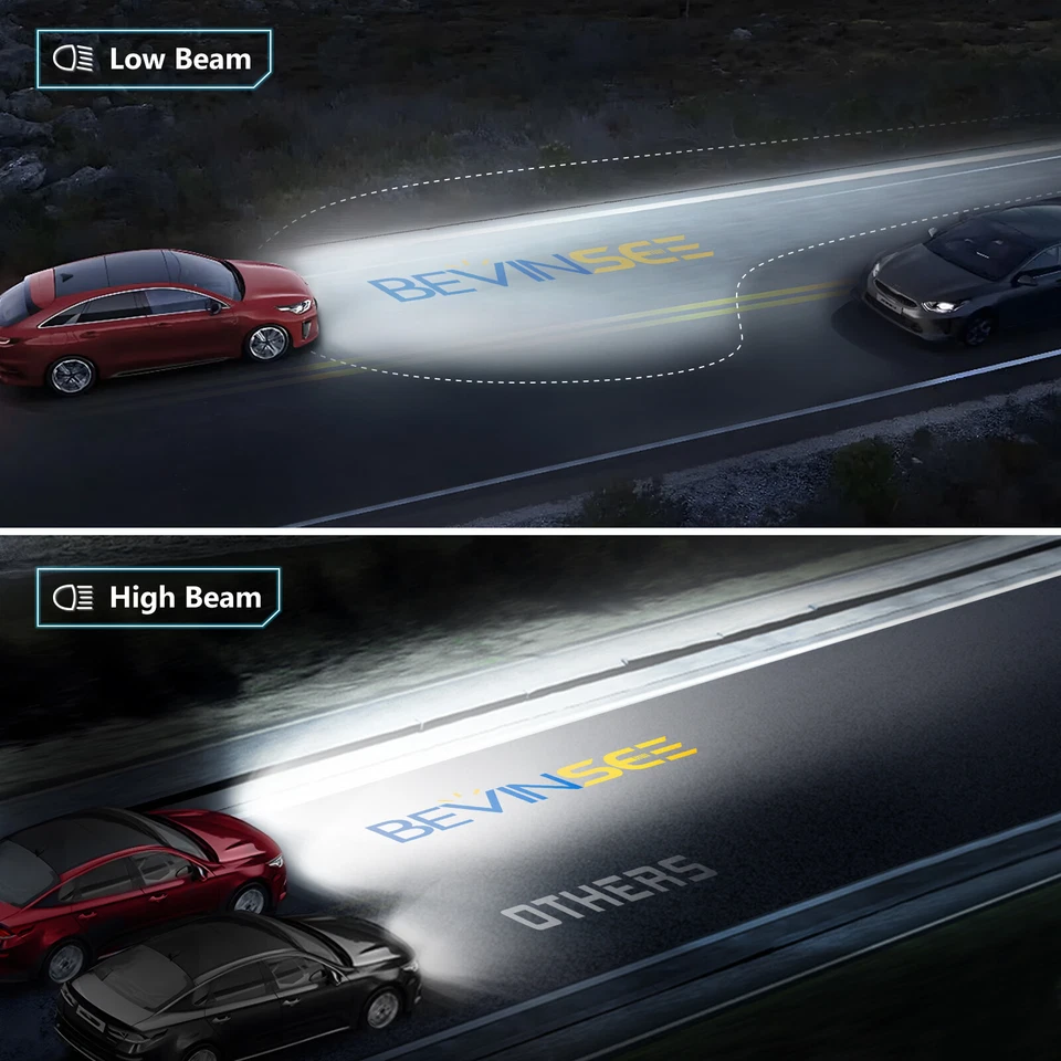 Bevinsee 2X D1S D2S D3S D5S Canbus LED Headlight Bulb Xenon Replace 6000K White - Image 3 of 4