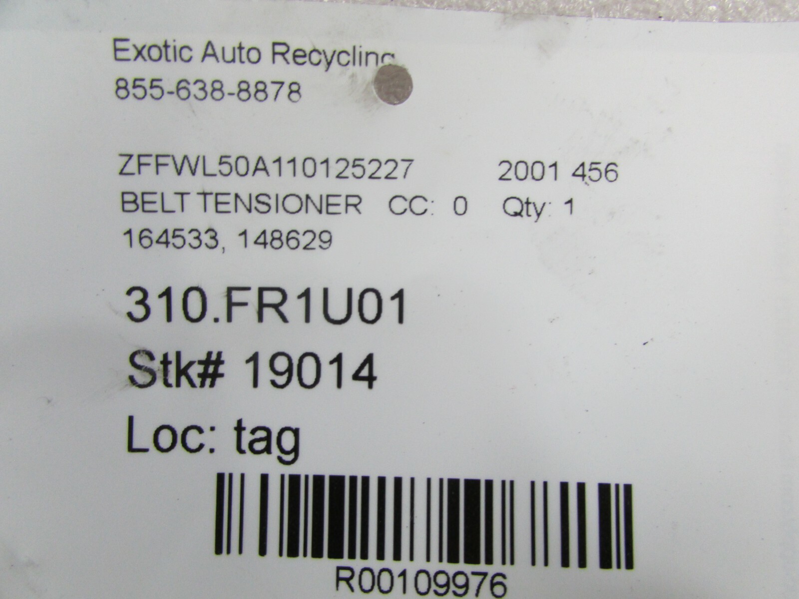 Ferrari 456, Belt Tensioner, Used P/N 164533, 148629