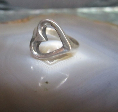 Ring Silber 925 Herz Kontur romantisch verspielt anmutig 16mm 4g