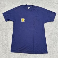 Vtg Hanes Beefy-T XL Blue T Shirt Made In USA Single Stitch Vietnam Veterans Tee