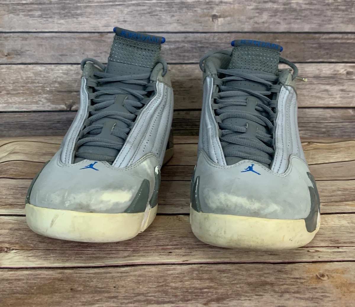 Air Jordan 14 Retro Wolf Grey Sneakers Size 11 eBay