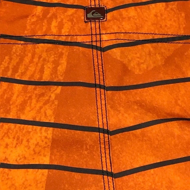 Pantalones cortos de surf Quiksilver para hombre 33 Trolling 21" naranja amarillo negro Foto 3 de 4