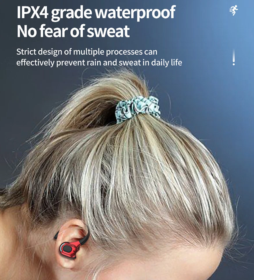 Bluetooth Headset Wireless Ear Hook Earbud Earpiece Sport Headphone Microphone - Image 3 of 4