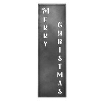 "Weihnachtsdeko \"Merry Christmas\" Willkommensschild TüRschild Metall Deko Silber"