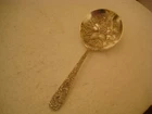 S KIRK & SON 28 Grams STERLING 5 1/8" BON BON / BERRY / FRUIT Spoon - Repousse