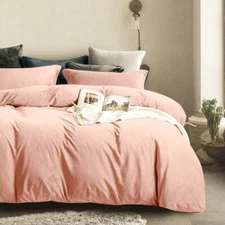 Velvet Duvet Cover Set with Pillow Sham Ultra Soft Hand-feeling Various Colors