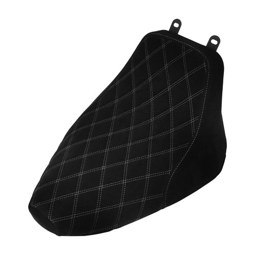 Driver Solo Seat White Stitching For Harley Heritage Softail Deluxe FLSTN 06-17 - Picture 12 of 17