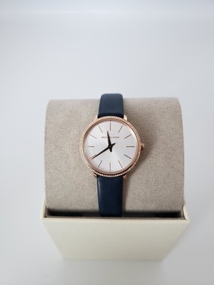 NWT MICHAEL KORS Pyper Blue Leather Watch MK2804 MICHAEL KORS Ladies Pyper Three-Hand Blue Leather Watch NIB  main image 4