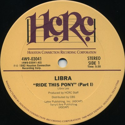LIBRA Ride This Pony (1982 U.S. 2 Track 12inch)