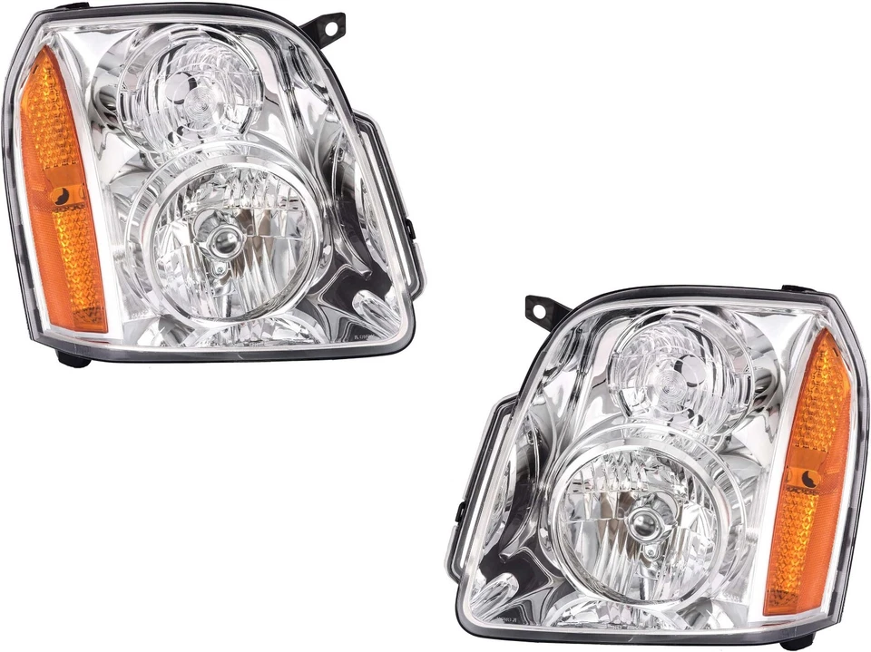 Headlights For 2007-2013 GMC Yukon Left Right Pair Halogen Except Denali Foto 2 de 4