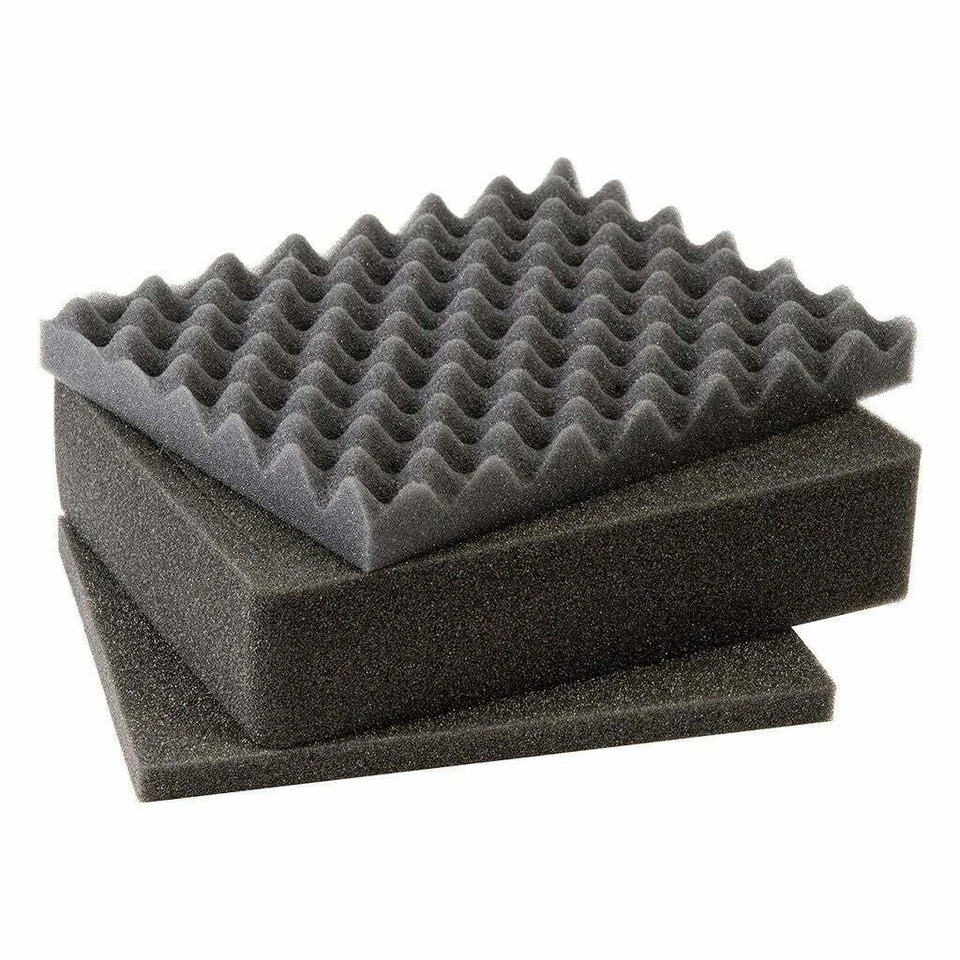 Pelican 1200 replacement foam set. 3 piece set with middle pluck foam.