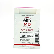 EltaMD UV Sport SPF 50 Broad Spectrum Sunscreen Sample 2g, 40 Pcs -Exp 04/26 New