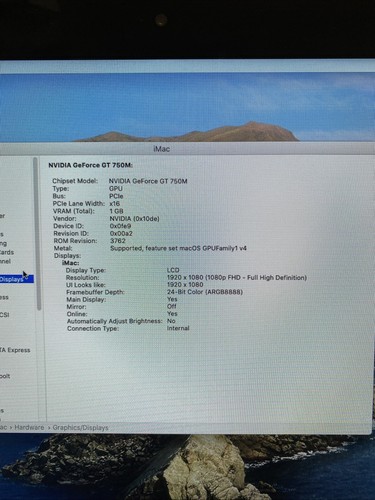 Apple iMac Core i5-4570R A1418 Late 2013 - 1.28TB Fusion Drive GeForce GT 750M - Picture 10 of 13
