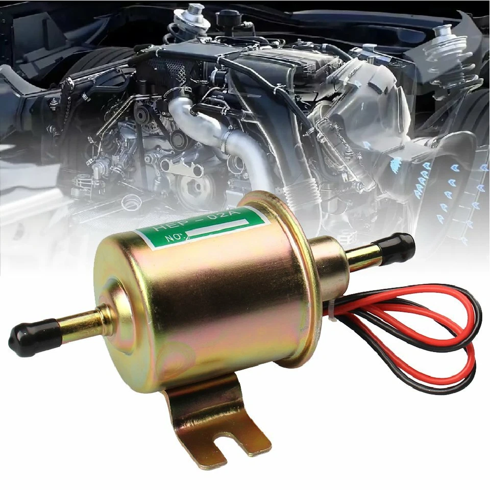 Bomba de Combustible Eléctrica Universal 12V Motor Baja Presión Gas Diesel HEP-02A Foto 2 de 4