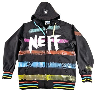 Neff Snowboarding Ski Jacket Womens L Painted Graffiti Softshell