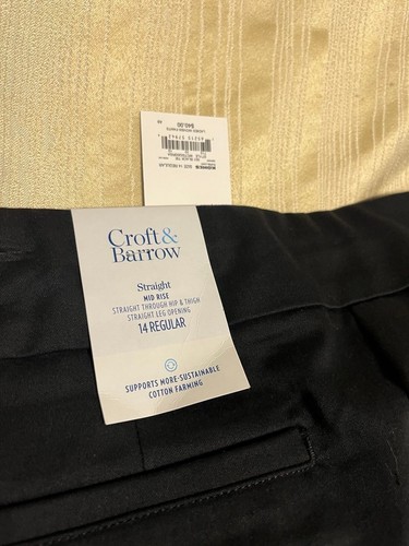 Neu mit Etikett Croft & Barrow The Effortless Stretch-Hose gerades Bein mittlerer Bund Größe 14 - Bild 3 von 7