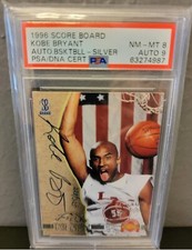 Kobe Bryant 1996 Score Board Auto Silver Rookie PSA 8/Auto 9 #228/325 - Rare!