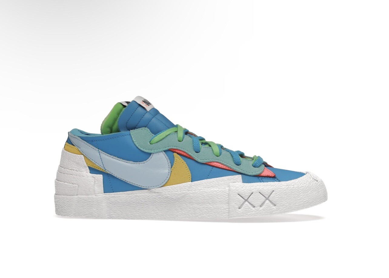 SACAI X NIKE Nike Blazer Low x KAWS x sacai Neptune Blu 2021 DM7901 400 Taglia 11