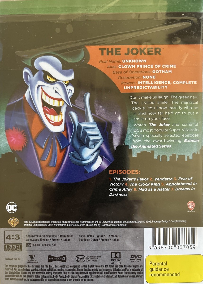 DVD NEW: DC Super-Villain The Joker 2017 Children's Fantasy