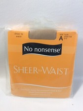 No Nonsense Sheer to Waist Pantyhose Size A Sheer Toe Nude Comfort Waistband