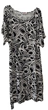 Women Summer Dress Loose Dresses Abstract Seaside Holiday Maxi  Dress size 18